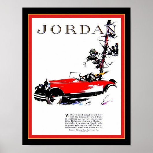 Jordan Automobile Advertisement uit 1920 Poster (Voorkant)