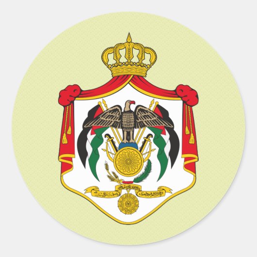 Jordan Coat of Arms detail Ronde Sticker (Voorkant)