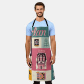 Jordan Culture Retro Geïllustreerde Symbolen Schort (Gedragen)