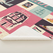 Jordan Culture Retro Geïllustreerde Symbolen Sherpa Deken (3/4)