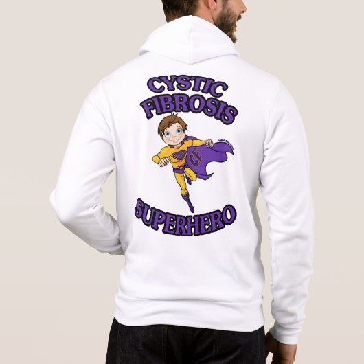Jordan... Cystic Fibrosis Superheld Hoodie (Achterkant)
