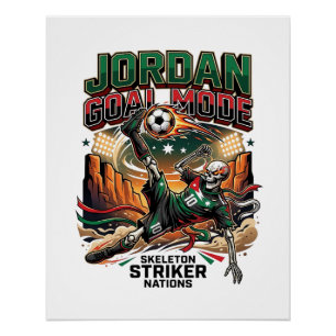 Jordan Doelmodus Skelet Aanvaller Naties Dynamisch Perfect Poster