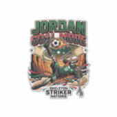 Jordan Doelmodus Skelet Aanvaller Naties Dynamisch Sticker (Voorkant)