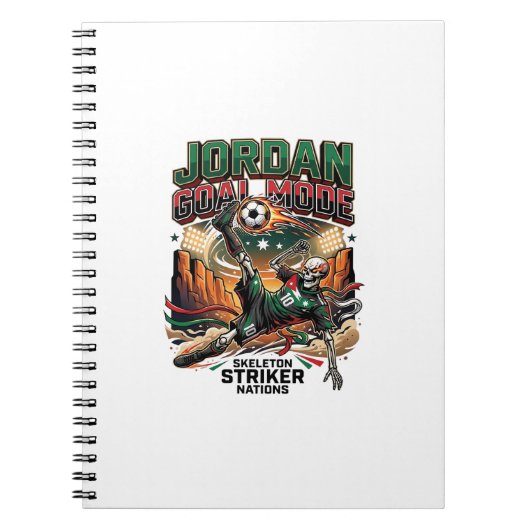 Jordan Doelmodus Skelet Striker Naties Dynamisch Notitieboek (Voorkant)
