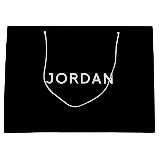 Jordan Elegant Gift Bag in zwart-wit Groot Cadeauzakje (Voorkant)