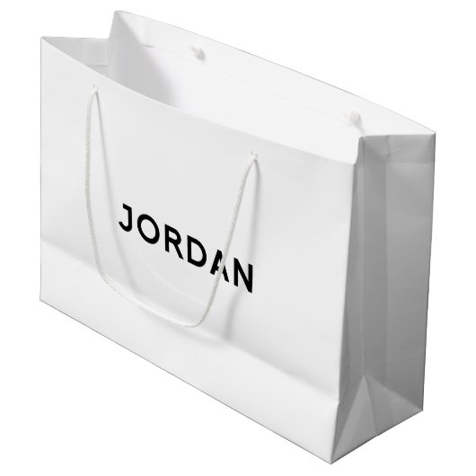 Jordan Elegant Gift Bag in zwart-wit Large Cadeautasje (Voorkant Gekanteld)