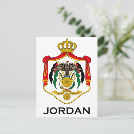 JORDAN - embleem/vlag/wapen/symbool Briefkaart (Staand voorkant)