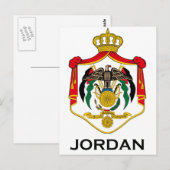 JORDAN - embleem/vlag/wapen/symbool Briefkaart (Voorkant / Achterkant)