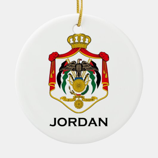 JORDAN - embleem/vlag/wapen/symbool Keramisch Ornament (Voorkant)