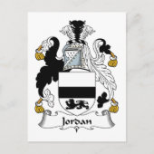 Jordan Family Crest Briefkaart (Voorkant)