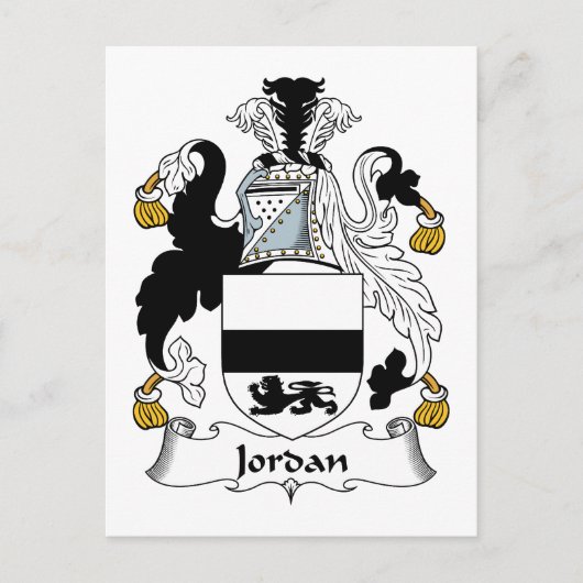 Jordan Family Crest Briefkaart (Voorkant)