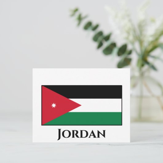 Jordan Flag Briefkaart (Staand voorkant)