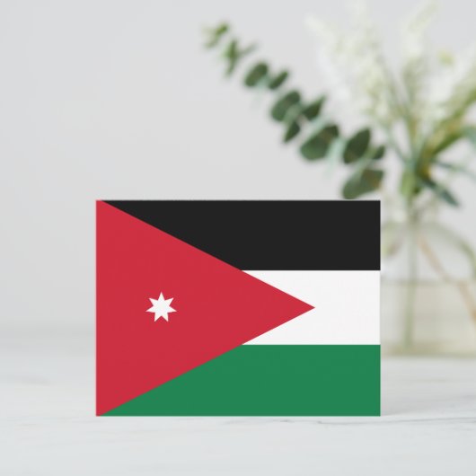 Jordan Flag Briefkaart (Staand voorkant)