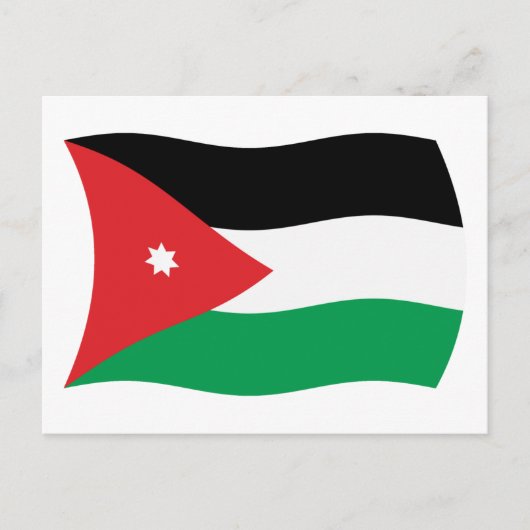 Jordan Flag Briefkaart (Voorkant)