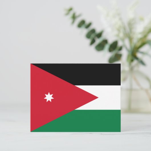 Jordan Flag Briefkaart (Staand voorkant)
