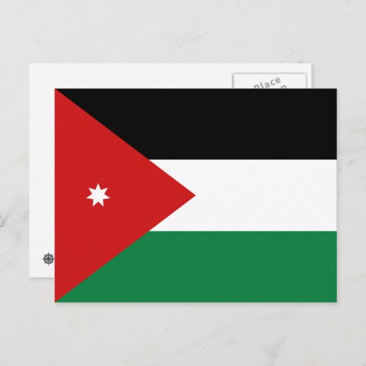 Jordan Flag Briefkaart (Voorkant / Achterkant)