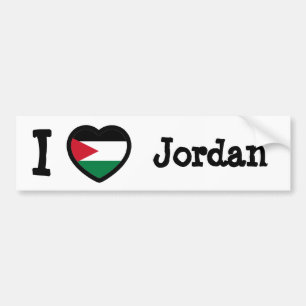 Jordan Flag Bumpersticker