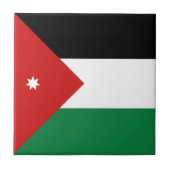 Jordan Flag Ceramic Tile Tegeltje (Voorkant)