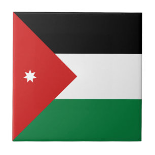 Jordan Flag Ceramic Tile Tegeltje