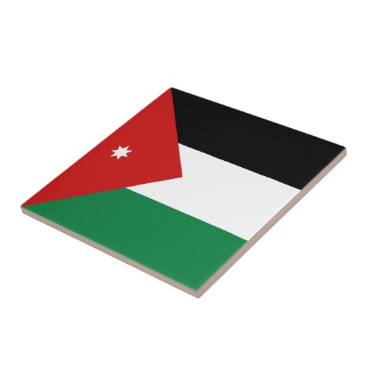 Jordan Flag Ceramic Tile Tegeltje (Zijkant)
