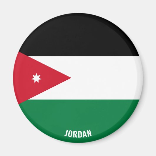 Jordan Flag Charming Patriotic Magneet (Voorkant)