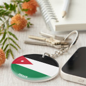 Jordan Flag Charming Patriotic Sleutelhanger (Voorkant Rechts)