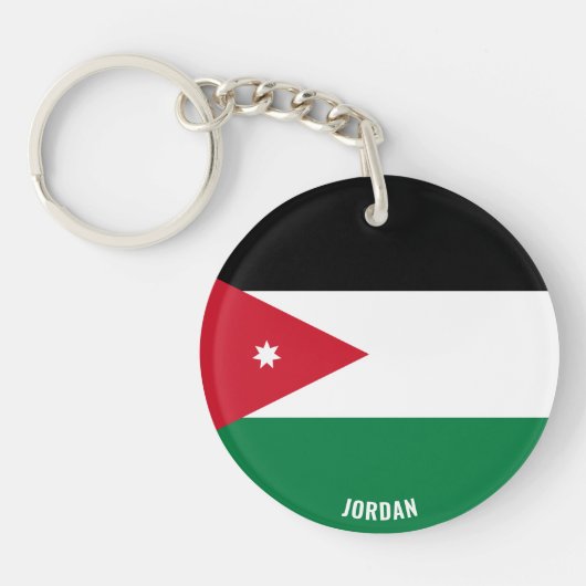 Jordan Flag Charming Patriotic Sleutelhanger (Voorkant)