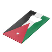Jordan Flag Creditkaart Flessenopener (Voorkant Gekanteld)
