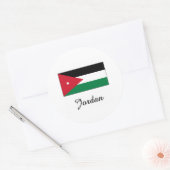 Jordan Flag Design Ronde Sticker (Envelop)