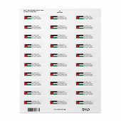 Jordan Flag Etiket (Full Sheet)