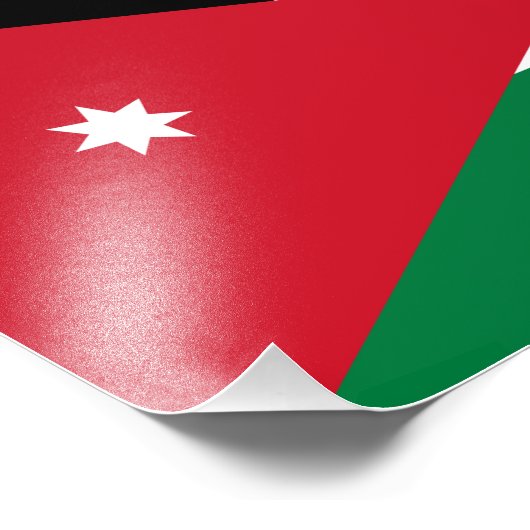 Jordan Flag Foto Afdruk (Hoek)