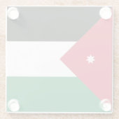 Jordan Flag Glazen Onderzetter (Achterkant)