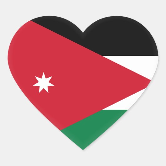 Jordan Flag Hart Sticker (Voorkant)
