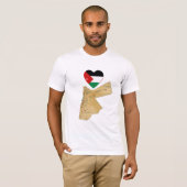 Jordan Flag Heart en Map T-Shirt (Voorkant volledig)