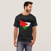 Jordan Flag Heart Jordan Gifts Love Jordan T-shirt (Voorkant volledig)