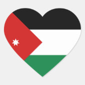 Jordan Flag Heart Sticker (Voorkant)