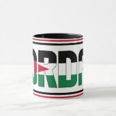 Jordan Flag Inscription Black Red White Green Mok (Midden)