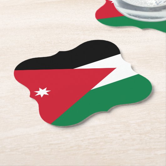 Jordan Flag Kartonnen Onderzetters (Gekanteld)
