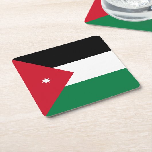 Jordan Flag Kartonnen Onderzetters (Schuin)