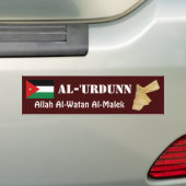 Jordan Flag + Map Bumpersticker (Op auto)