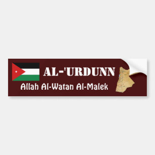 Jordan Flag + Map Bumpersticker