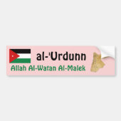 Jordan Flag + Map Bumpersticker (Voorkant)