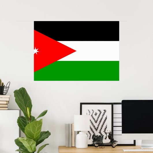 Jordan Flag Poster (Thuiskantoor)