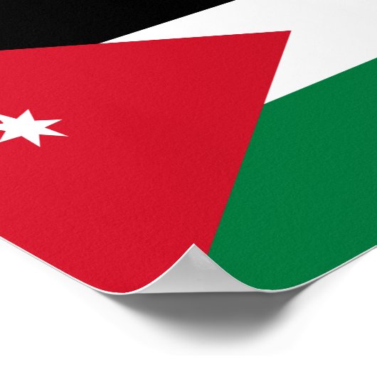 Jordan Flag Poster (Hoek)