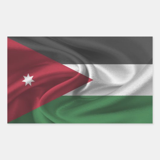 Jordan Flag Rechthoekige Sticker (Voorkant)