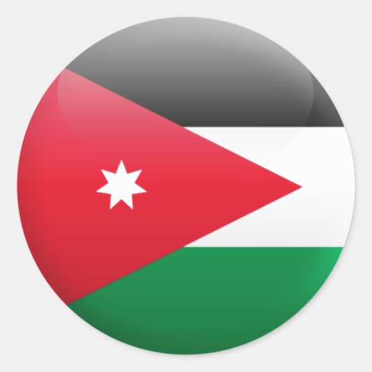 Jordan Flag Ronde Sticker (Voorkant)