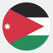 Jordan Flag Ronde Sticker (Voorkant)