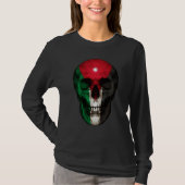 Jordan Flag Skull Jordanian Roots Proud Patriotic T-shirt (Voorkant)