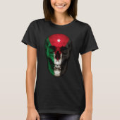 Jordan Flag Skull Jordanian Roots Proud Patriotic T-shirt (Voorkant)