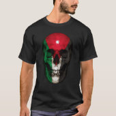 Jordan Flag Skull Jordanian Roots Proud Patriotic T-shirt (Voorkant)